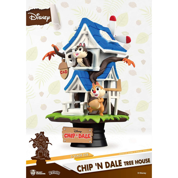 Chip e Chop Disney Figura Casa sull'Albero Diorama 16 cm Beast Kingdom