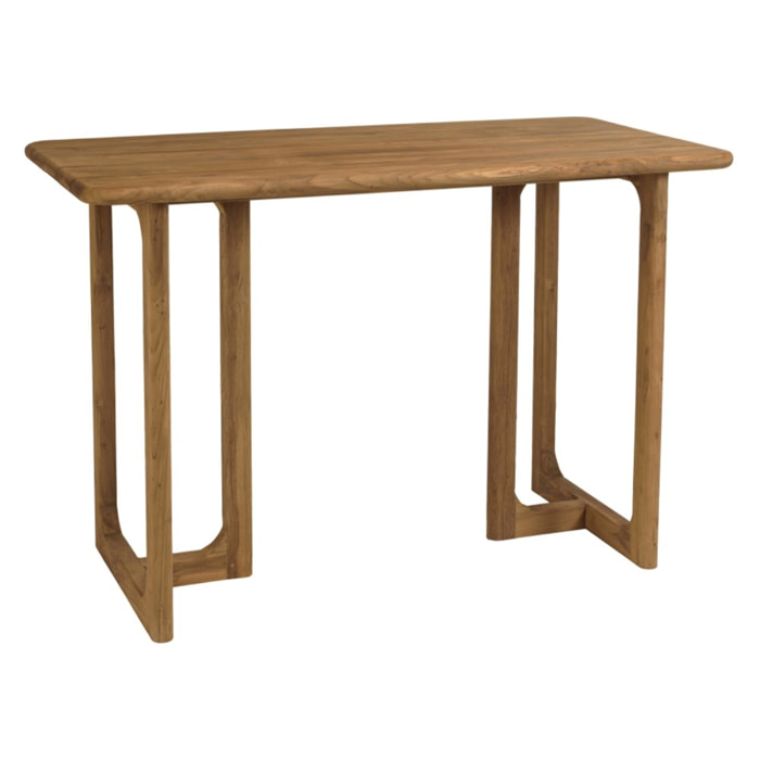 COLINE - Bar de jardin 160x80cm en bois de teck recyclé couleur naturelle (2 COLIS)