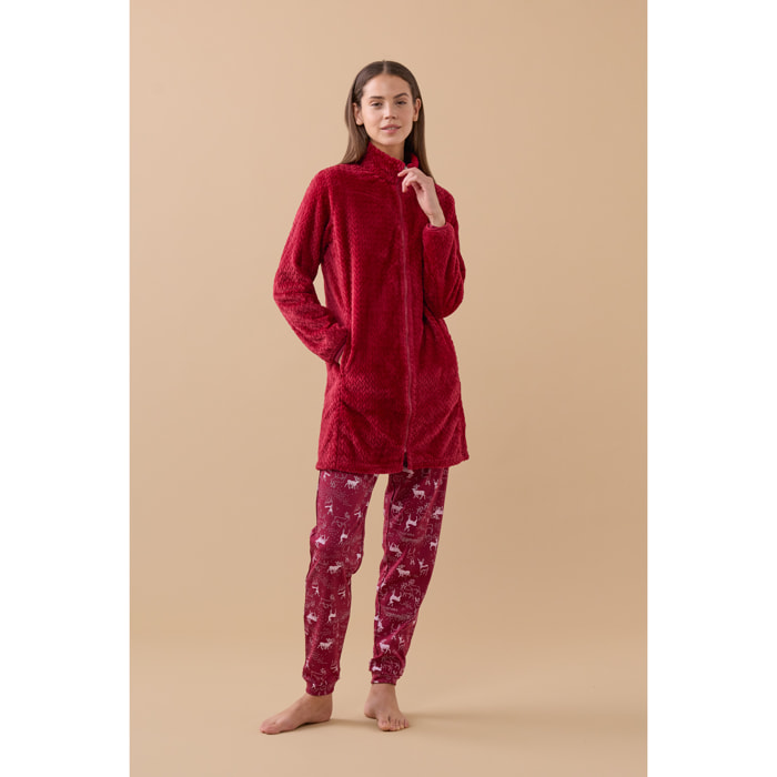 Vestaglia donna invernale in coral articolo unito. Noidinotte