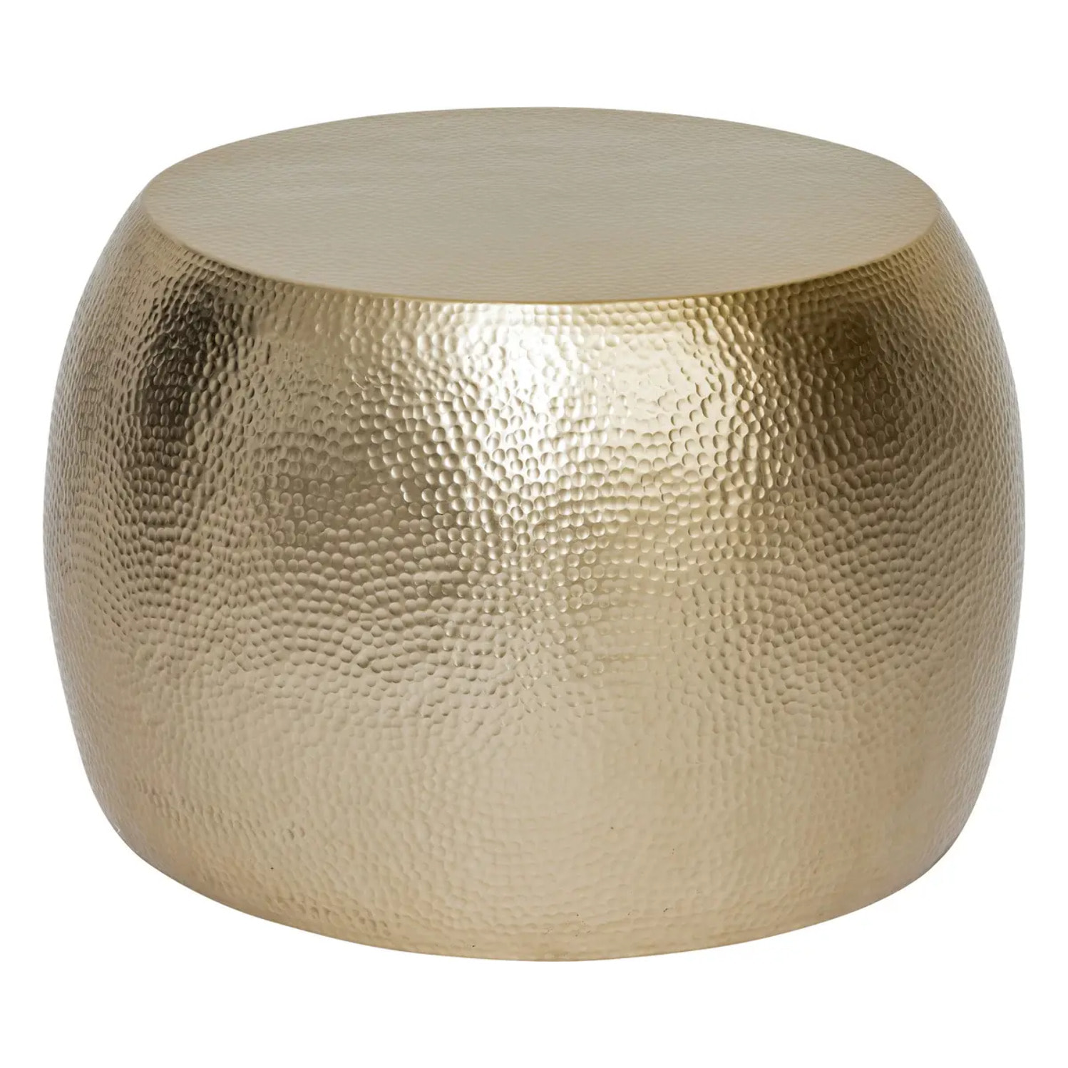 Lot de 2 tables basses Issam métal doré D70/50cm