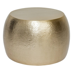 Lot de 2 tables basses Issam métal doré D70/50cm