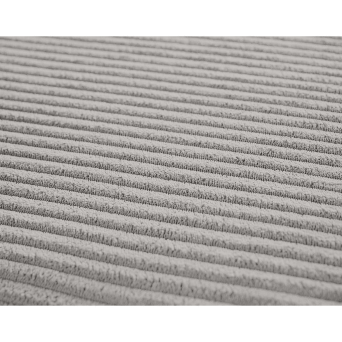 Cezanne - canapé d'angle réversible - 4 places - convertible avec coffre - en velours côtelé - Gris clair