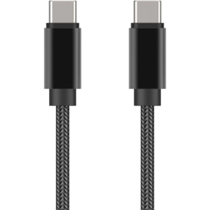 Câble USB C ADEQWAT vers USB-C 2M Noir compatible iPhone 17 16 15 Pro Max et Samsung Galaxy S25 S24 Ultra