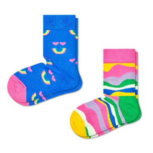 Calcetines 2-pack kids rainbow smile _x000D_