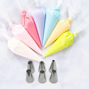 Lot de 20 poches à douilles plastique avec douilles inox et plastique 32 cm Zenker Smart Pastry