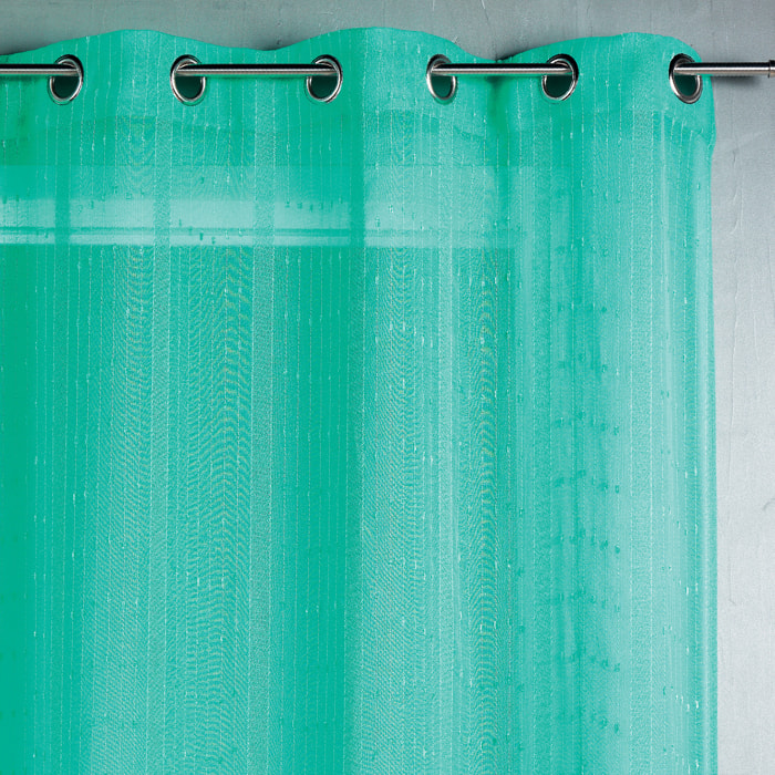 Voilage tissé et fileté - Turquoise