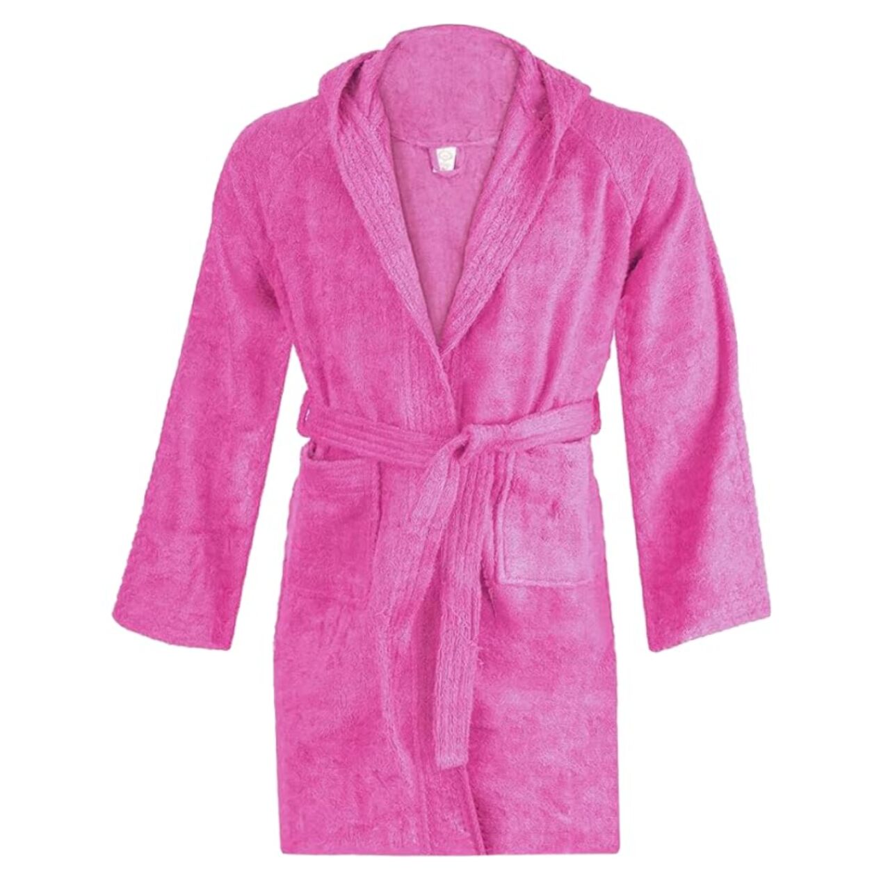 Accappatoio Bambino e Bambina, spugna di cotone, , Assorbente, Morbido, , Certificato Oeko-Tex. Fuxia