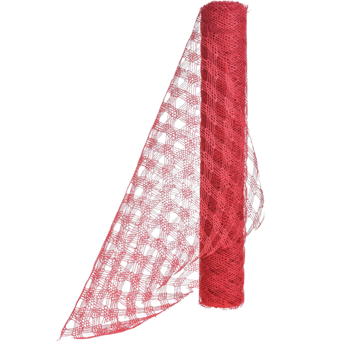 Bobina Diamond Mesh 50 Cm 5 Mt - Pezzi 6 - 500X50X0,1cm - Colore: Rosso - Bianchi Dino - Decorazioni Varie