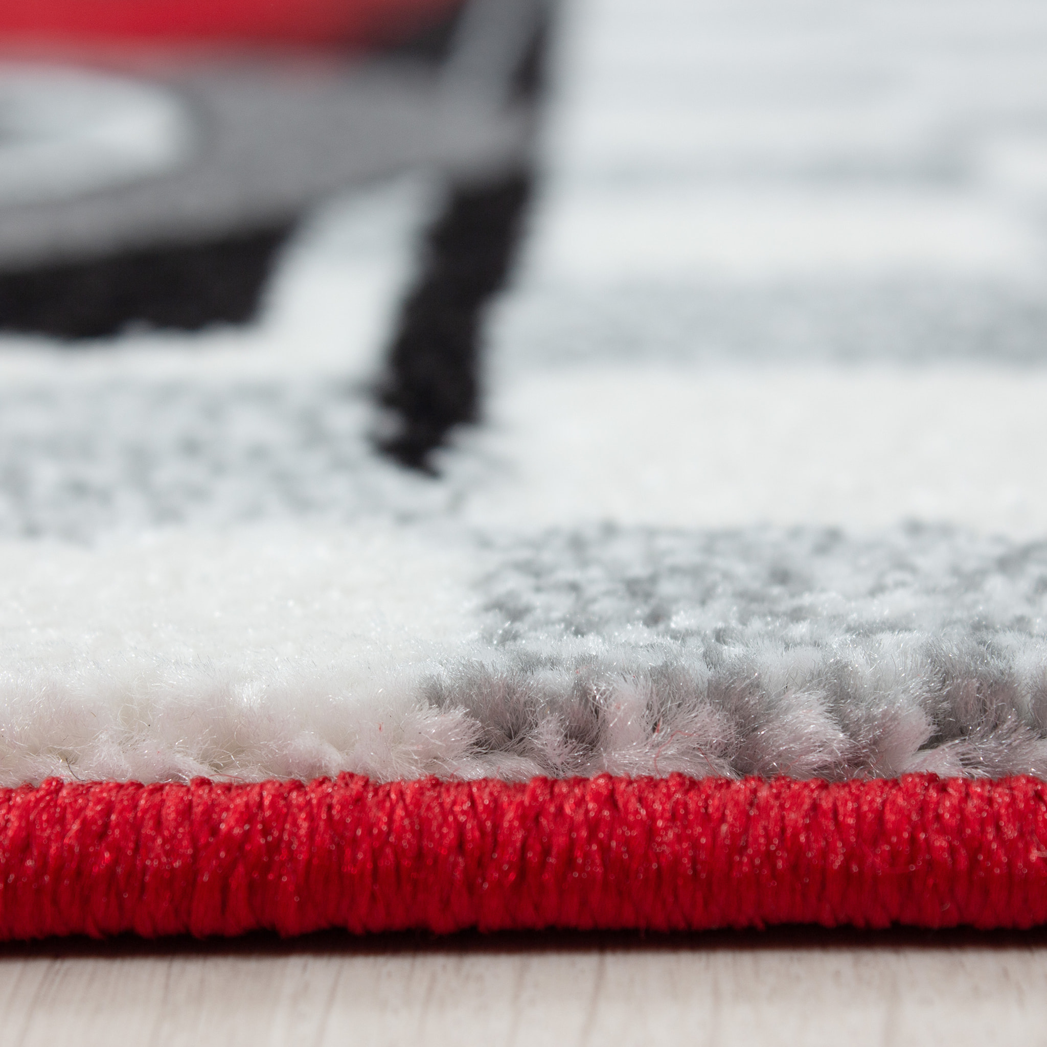 KIDS - Tapis enfant rond à motif voiture de course rouge - KID0460ROU