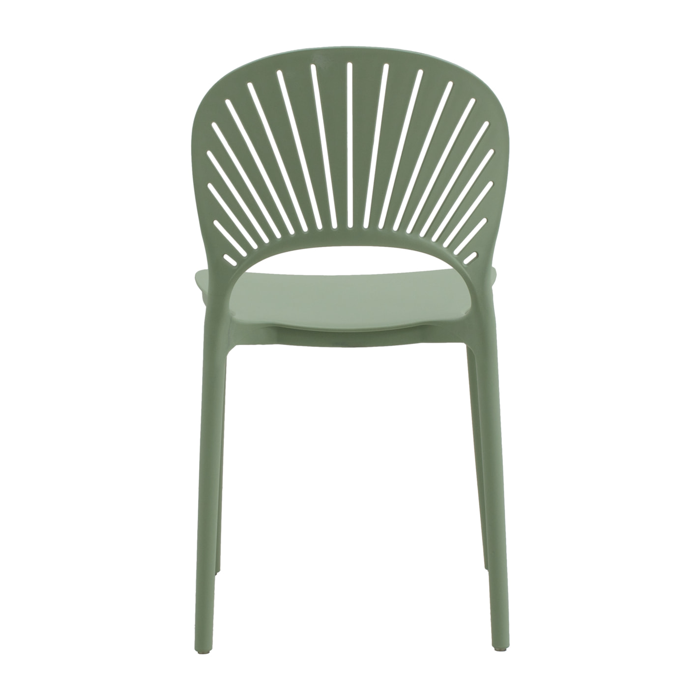 set 2 sedie impilabili in polipropilene verde