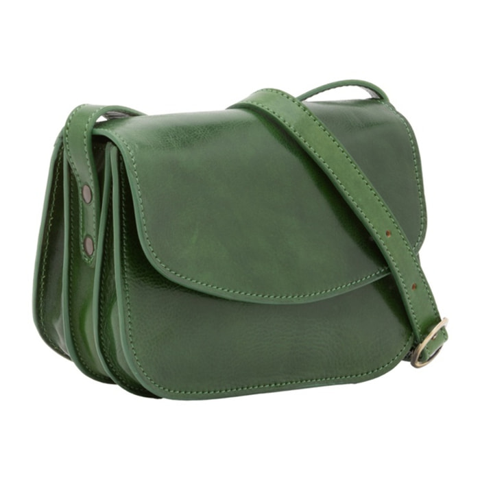 Borsa a tracolla da donna - Modello False - 100% pelle - 22.0 x 16.0 x 9.5 cm
