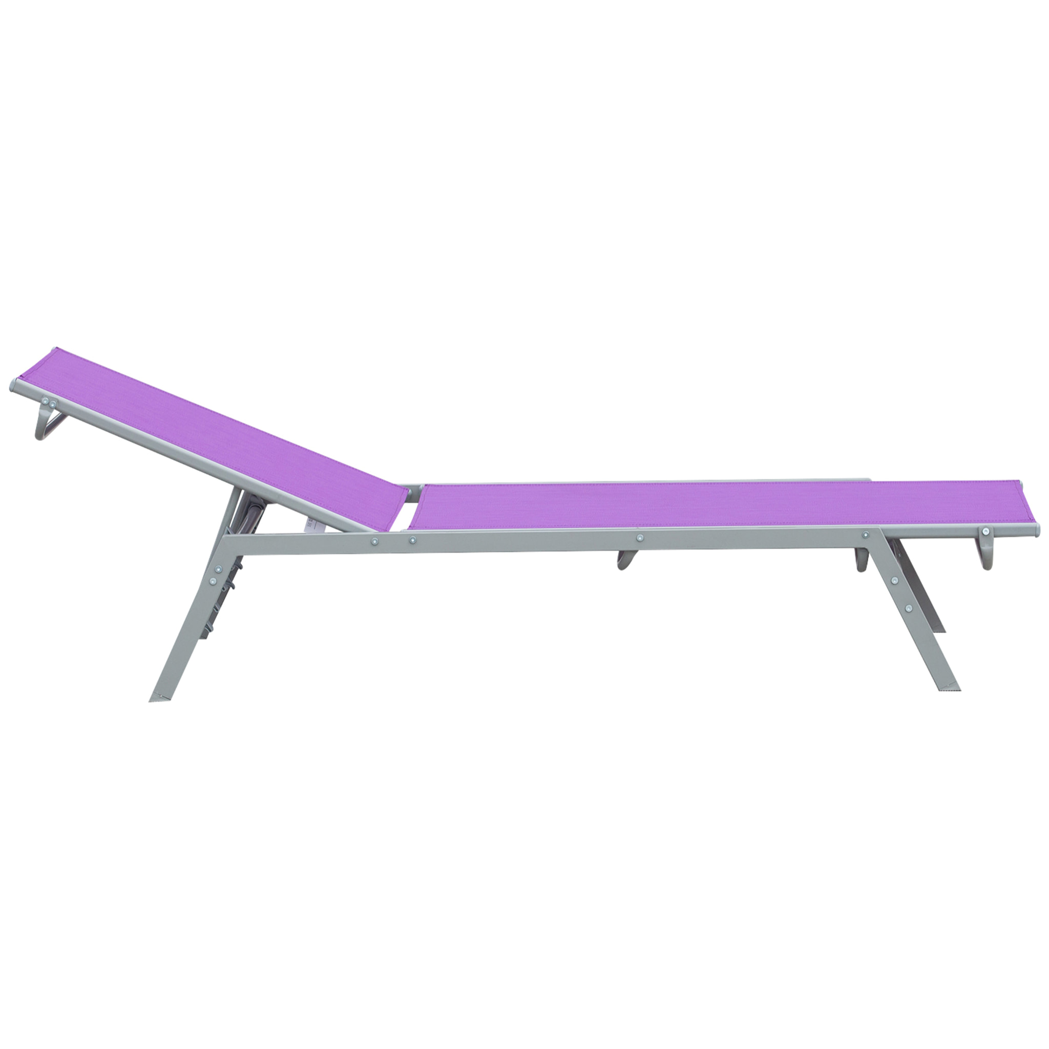 Bain de soleil transat design contemporain dossier inclinable multi-positions