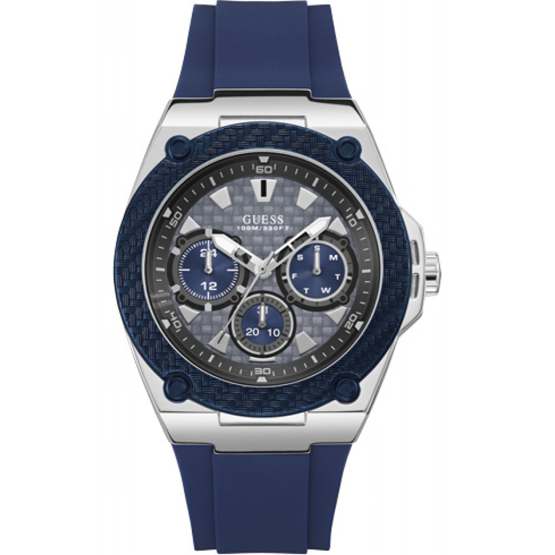 Reloj Guess W1049G1 Hombre Analogico Cuarzo con Correa de Silicona
