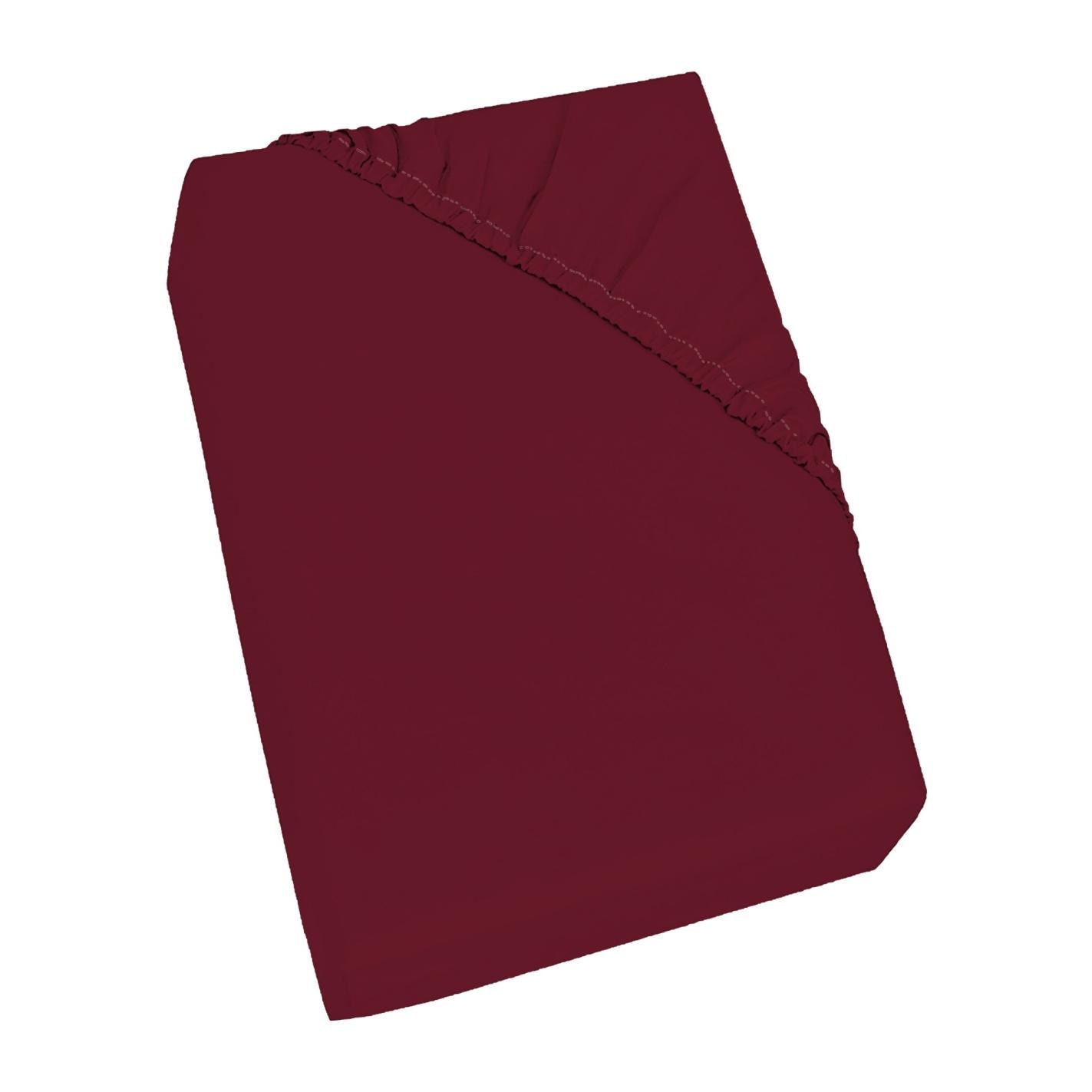 LENZUOLO SOTTO MAX COLOR MADE IN ITALY COTONE-BORDEAUX PIAZZA E MEZZA