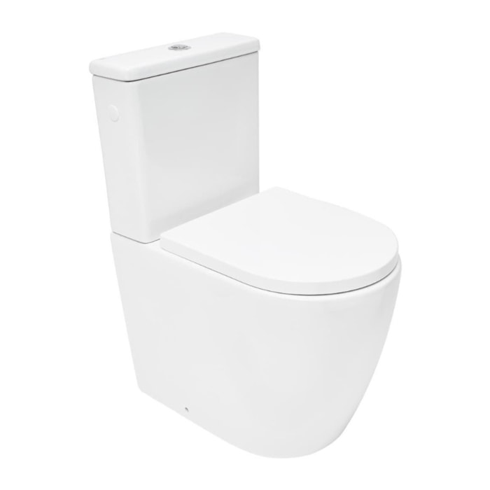 Fusion WC à poser sans bride, rinçage Vortex, avec abattant SoftClose, blanc (SATFUS031RTORVP)