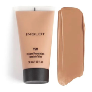 INGLOT PLAYINN Base de maquillaje YSM SMOOTHING FACE FOUNDATION, Efecto mate, Cobertura media, Larga duración, Formulación vegana, Hidratante y suaviza lineas de expreción 30ML. 51 Piel media a oscura, subtono melocoton