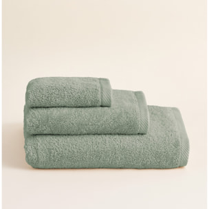 Set de serviettes éponge 100% coton éponge peigné - 600 g/m2 olive