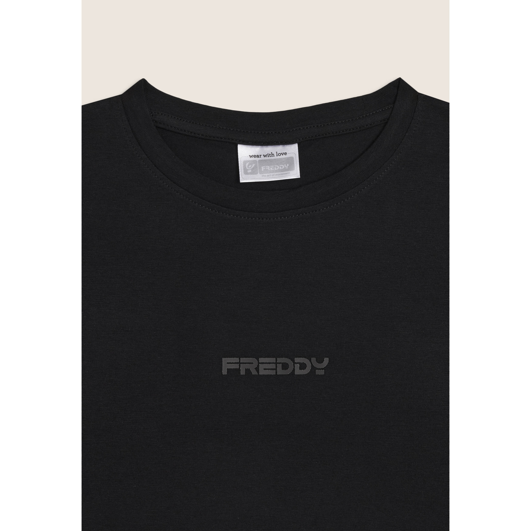 T-shirt Junior manica lunga con logo gommato in tono