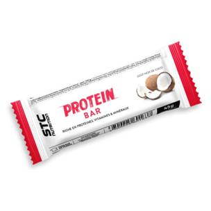 STC NUTRITION - Protein Bar - Barre protéinée enrichie en vitamines & minéraux - Maintien de la masse musculaire - Coconut - 14g de protéines par barre - Etui de 5 barres