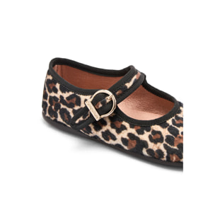 Mary Jane flessibili con stampa leopardata per bambina
