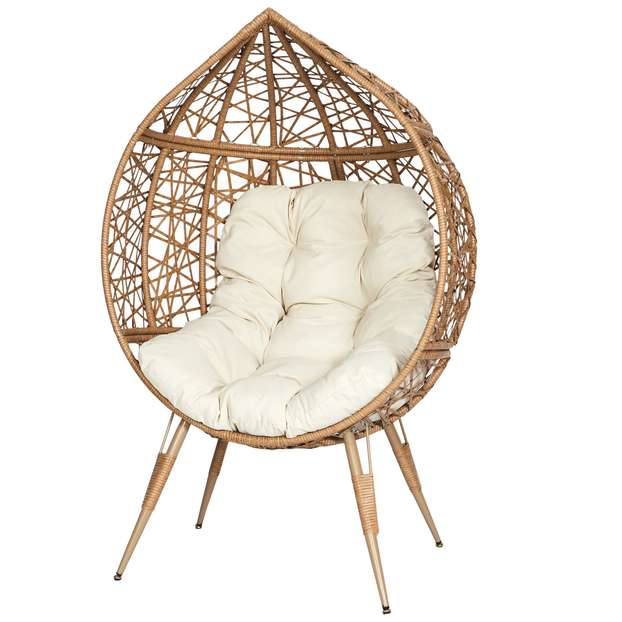 Fauteuil Oeuf Coussin Beige