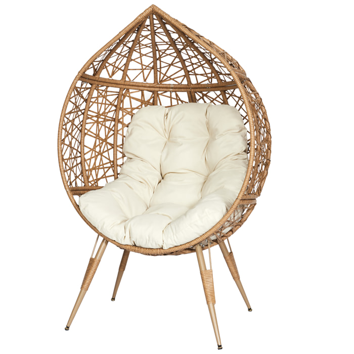 Fauteuil Oeuf Coussin Beige