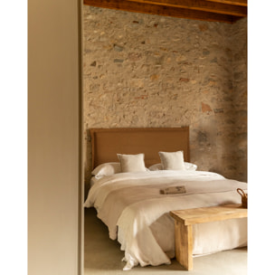 Housse de tête de lit en lin terracotta en différentes tailles