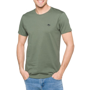 T-shirt in cotone 150 gr Hot Buttered Lizard Colore Verde militare