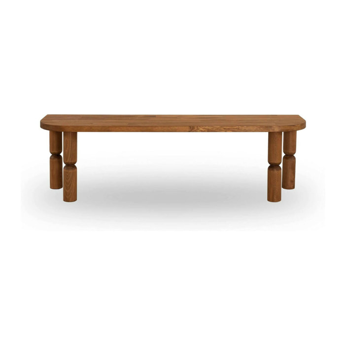 Mobile porta TV Fengshen, Credenza da soggiorno, Armadio basso per TV, Base parete attrezzata, 140x35h40 cm, Quercia