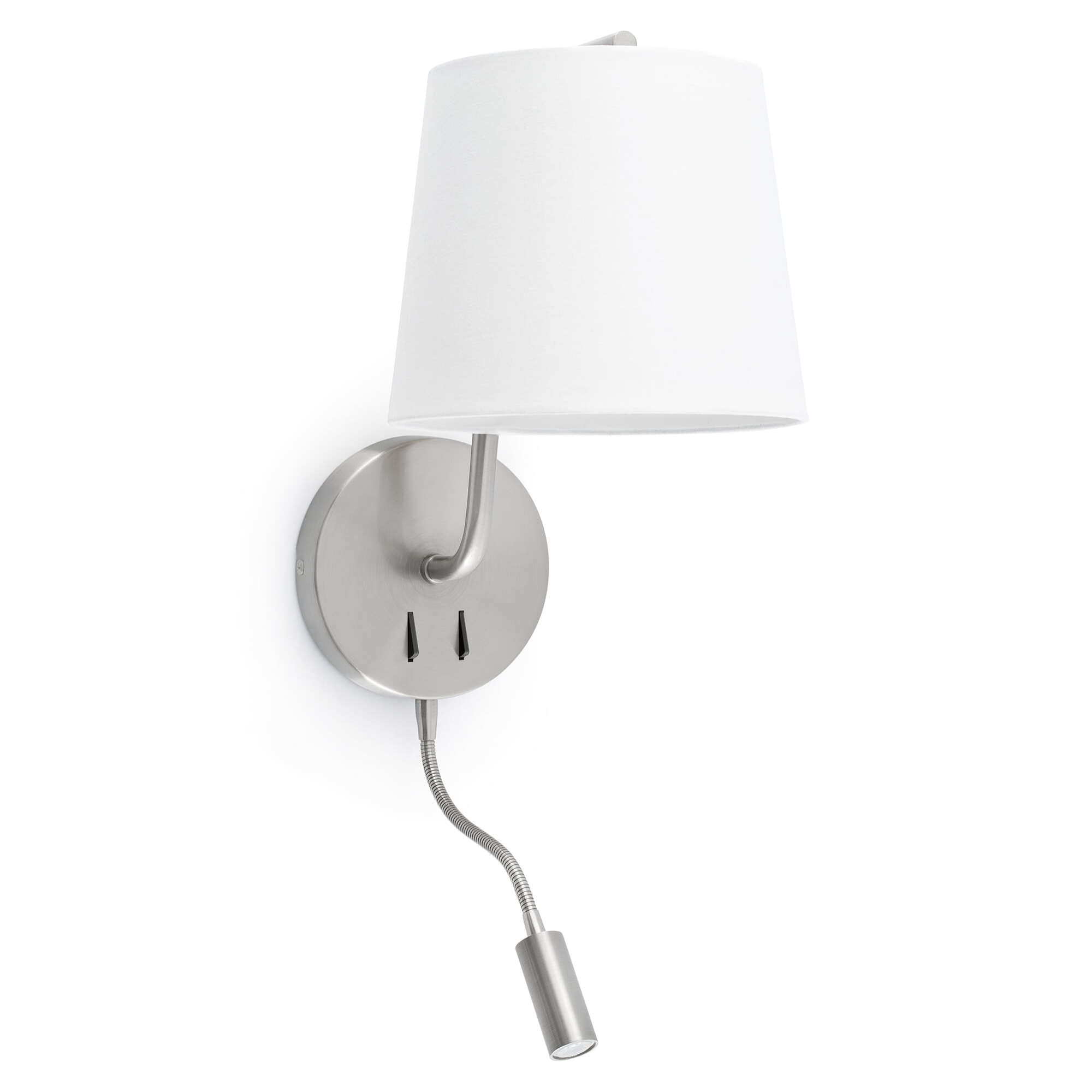 BERNI Lampe applique nickel satiné avec lecteur LED