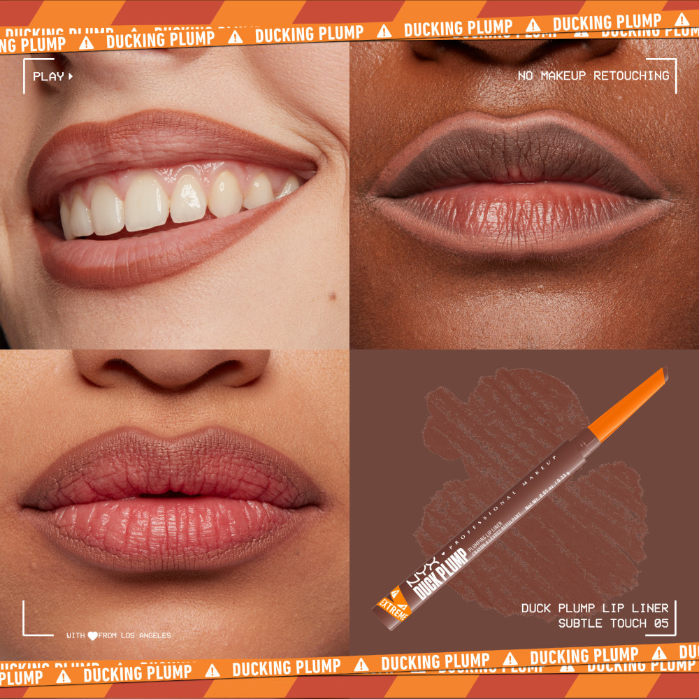 NYX Professional Makeup Duck Plump Plumping Lip Liner, crayon à lèvres, jusqu'à 10h de tenue, fini mat, Subtle Touch