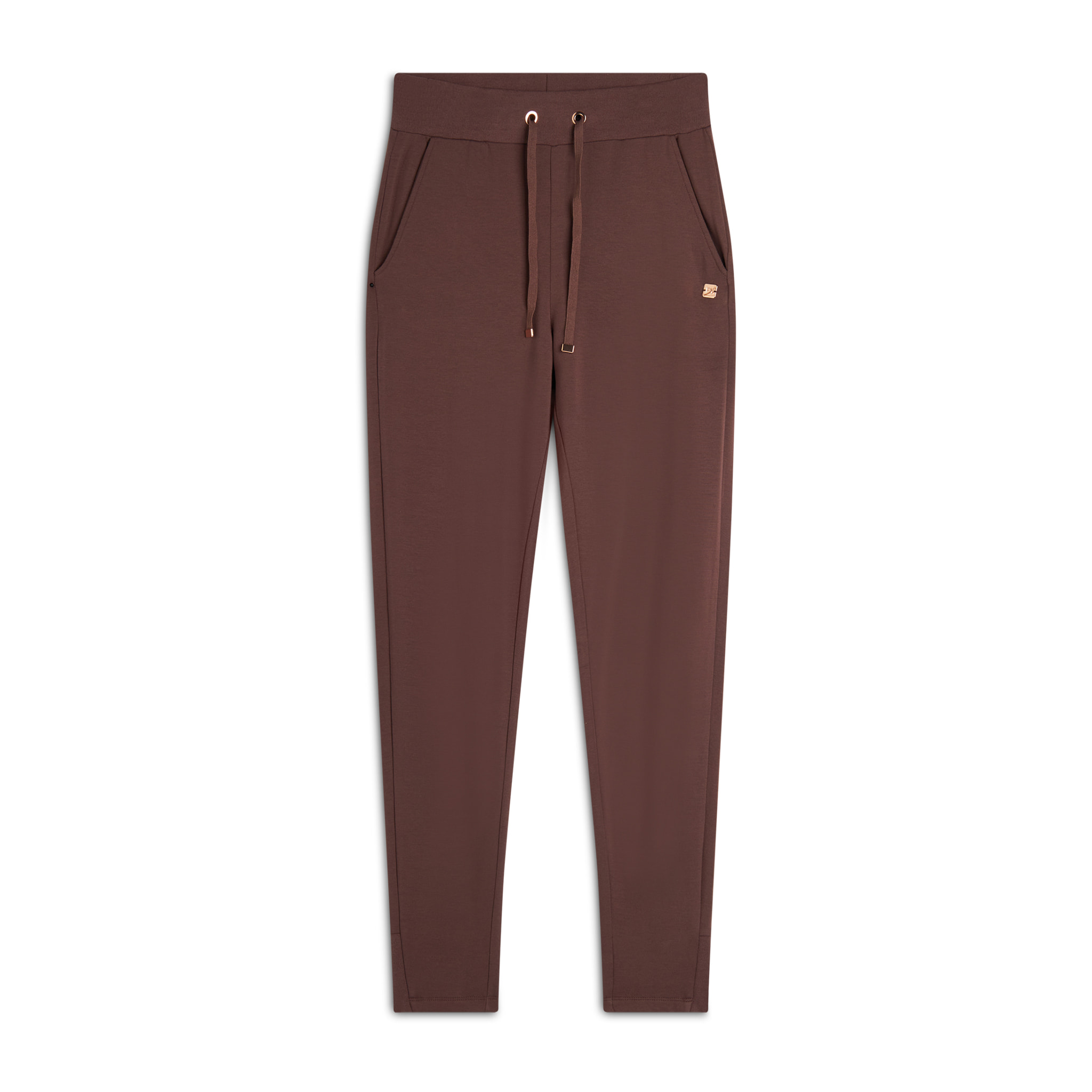 Pantalone donna in felpa di viscosa con vita in costina