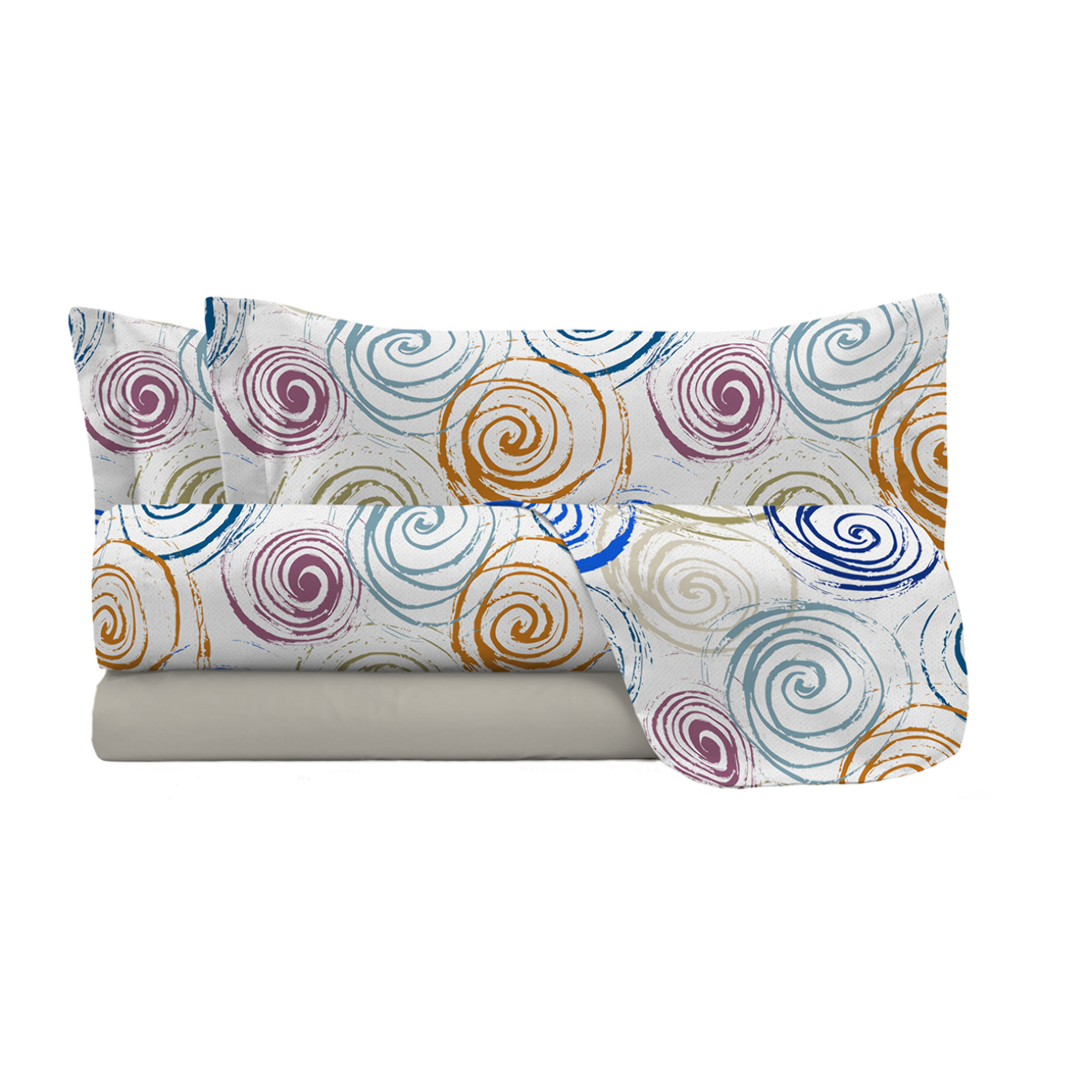COMPLETO LETTO FASHION MADE IN ITALY MICROFIBRA-SPIRALS SINGOLO