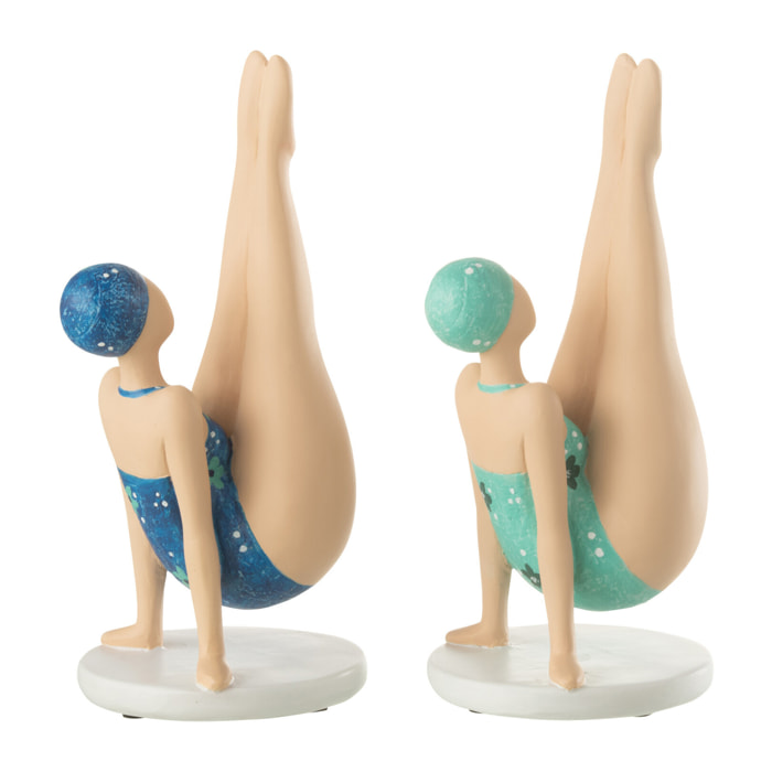 J-Line figurine Femme Yoga Sur Mains - polyrésine - mix - 2 pcs