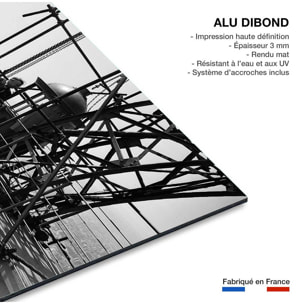 Tableau noir et blanc Antenne sur La Tour Eiffel,1950 Tableau alu Dibond
