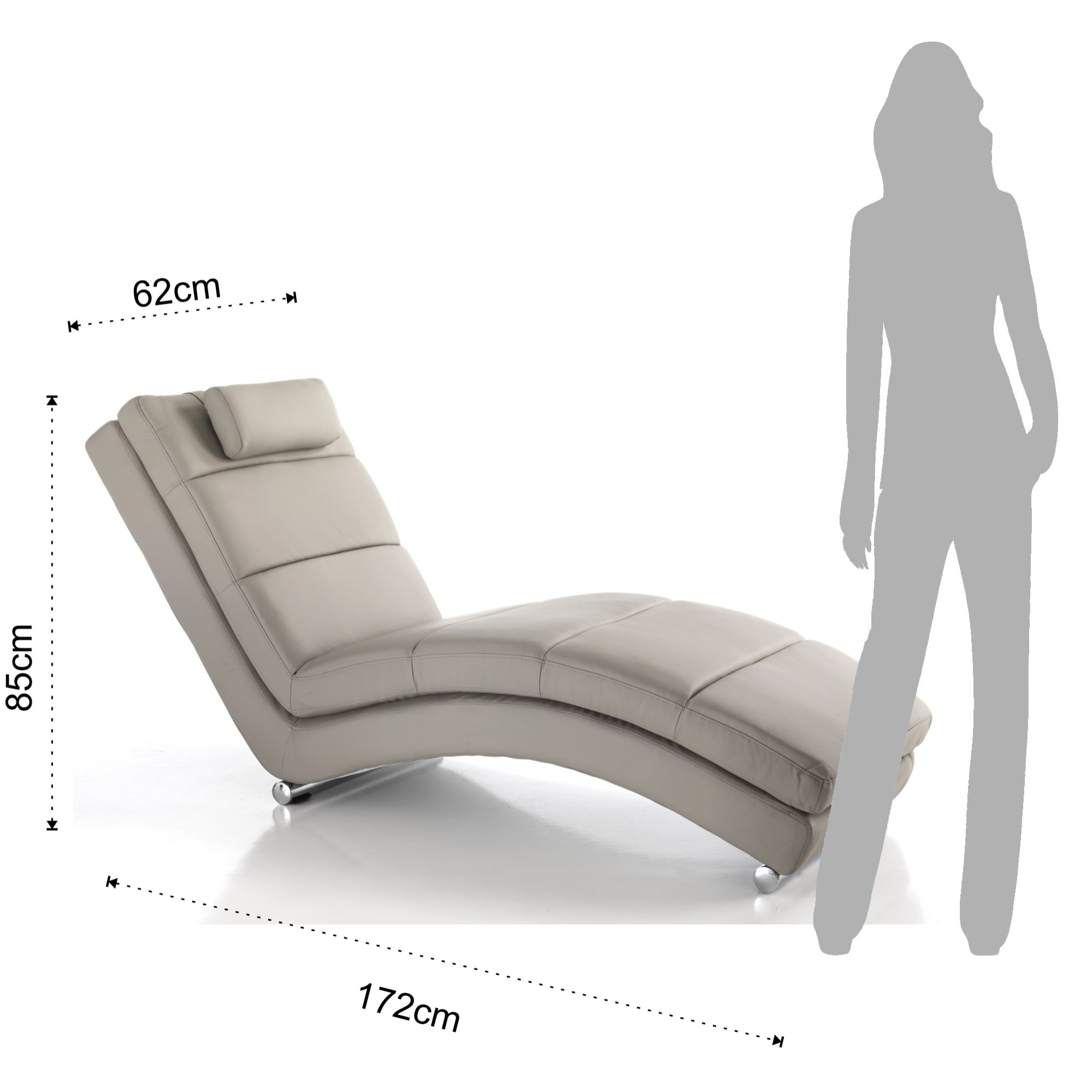 TOMASUCCI chaise longue SOFIA TAUPE Marrone