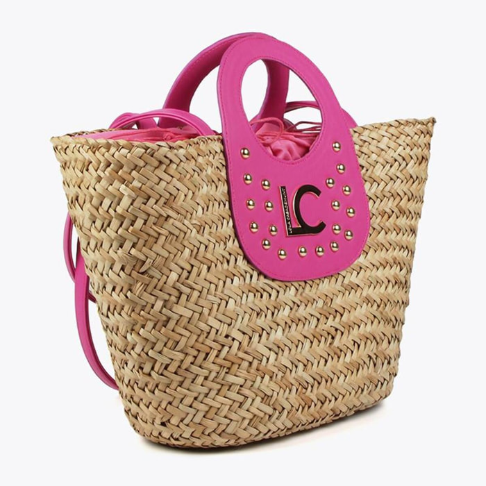 Borsa a cesta grande con borchie