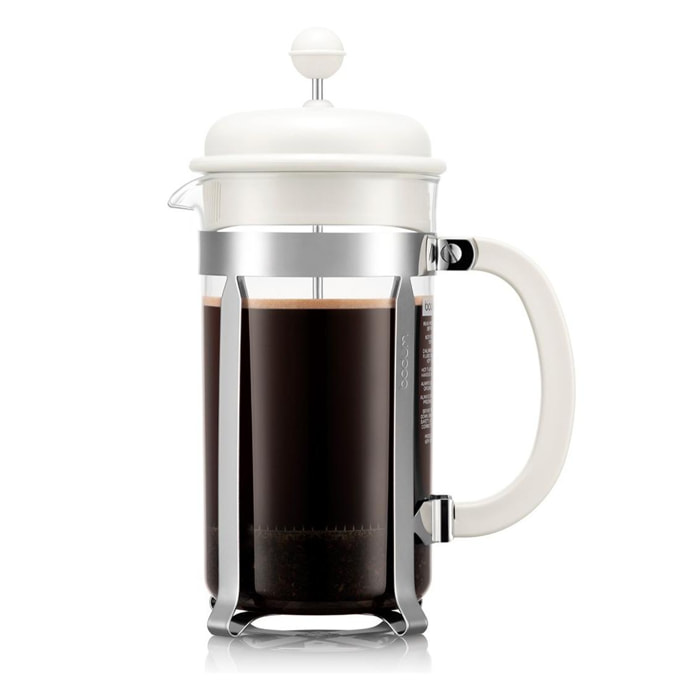CAFFETTIERA: Cafetière à piston avec couvercle en plastique, 8 tasses, 1.0 l, acier inox 1.0 L