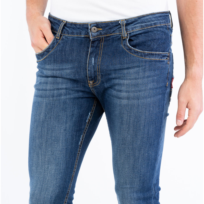 BIKKEMBERGS jeans uomo blue denim medium,light lav.1