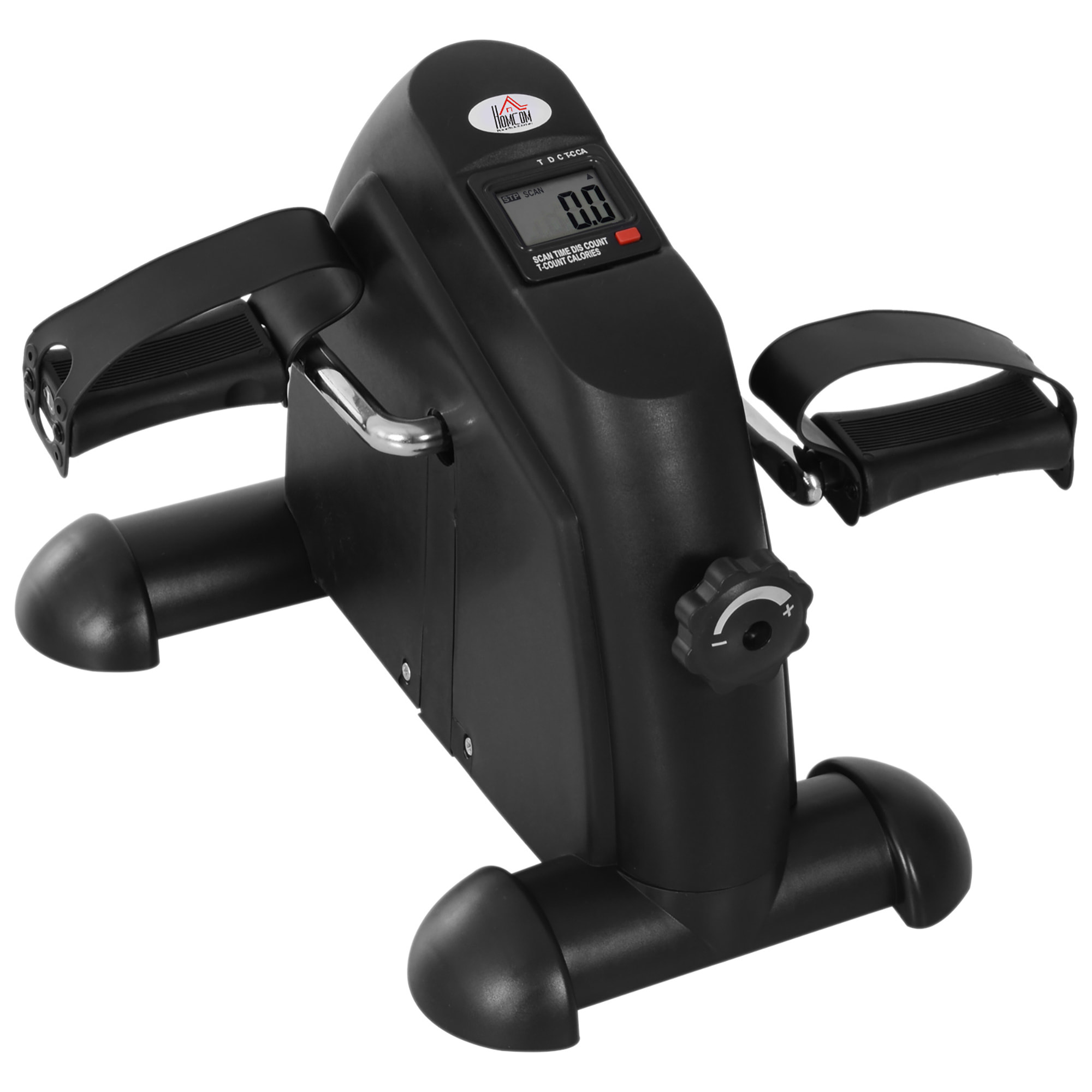 Mini vélo d'appartement pour jambes bras appareil de fitness avec écran LCD dim. 39L x 40l x 31H cm noir