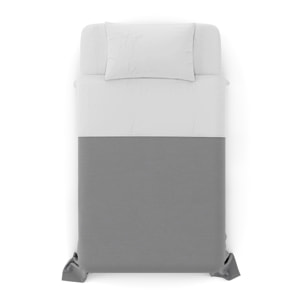 COMPLETO LETTO NATURAL COLOUR MADE IN ITALY COTONE-BIANCO/BIANCO PIAZZA E MEZZA