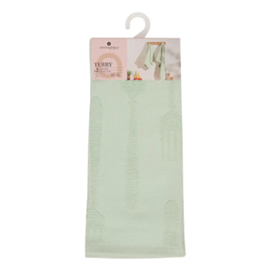2 torchons Terry 70x45 vert céladon