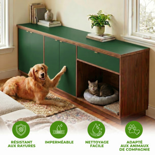 Rouleau adhésif décoratif Vinyle au Mètre - Vert fonce - Sticker Lavable Imperméable Mur Cuisine Meubles