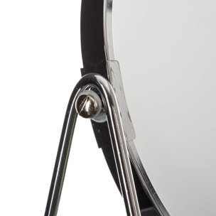 Miroir balançoire avec pieds D17cm argent