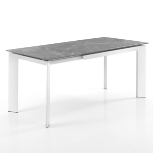 Tomasucci Table à rallonge BLADE 120 GRIS MARBRE