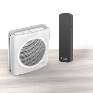 Extension de sonnerie universelle sans fil - 200m de portée - flash et six sonneries diBi More - Extel - 081748