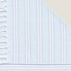 Toalla pareo algodón rayas Jorana color azul oscuro
