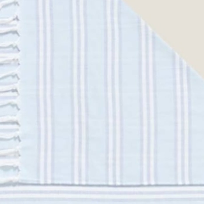 Toalla pareo algodón rayas Jorana color azul oscuro