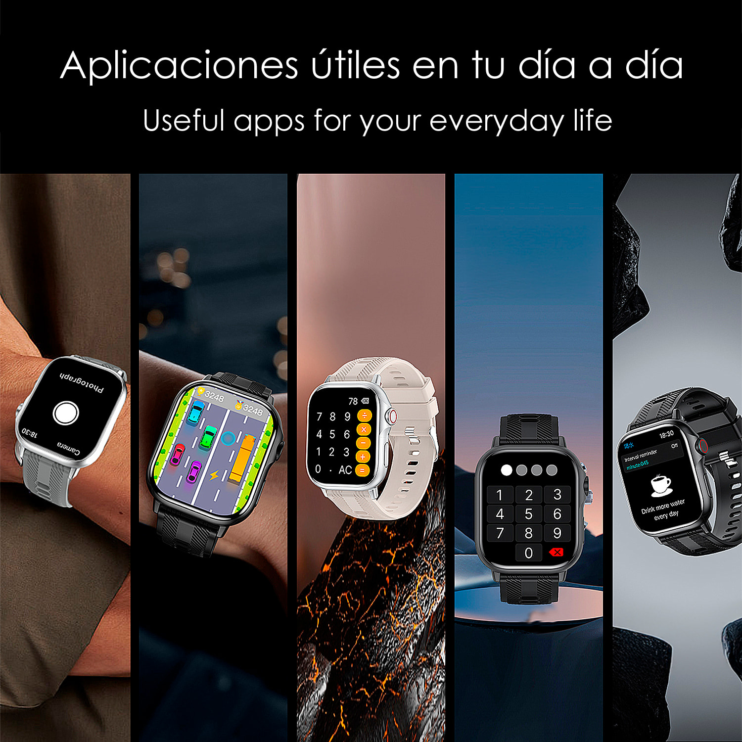 Smartwatch B05 con chiamate BT, notifiche push. Monitor sportivo e di salute. Corona multifunzione.