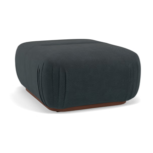 Penelope - pouf en velours texturé - Noir